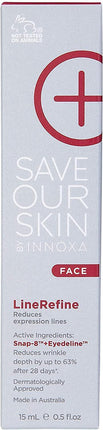 Innoxa 15mL Save Our Skin Face Linerefine Rerduces Wrinkle Line and Expression Line.