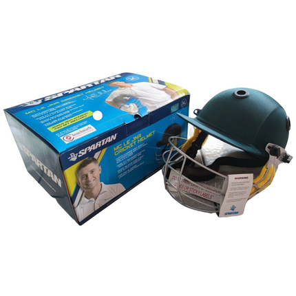 Spartan MC LE Jnr Junior Cricket Helmet Youth - Medium Size - Green.