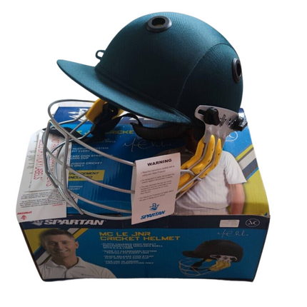 Spartan MC LE Jnr Junior Cricket Helmet Youth - Medium Size - Green.