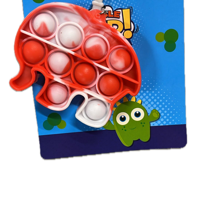 Push Bubble Pop It Fidget Keyring Squeeze Toy Sensory Silicone Stress Reliever.