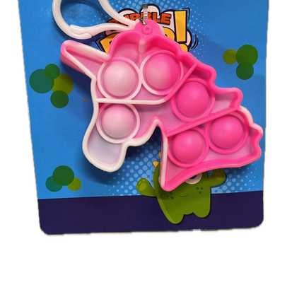Push Bubble Pop It Fidget Keyring Squeeze Toy Sensory Silicone Stress Reliever.