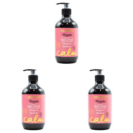 3x Essano 400ml Manuka Honey Sensitive Body Lotion Moisturiser.