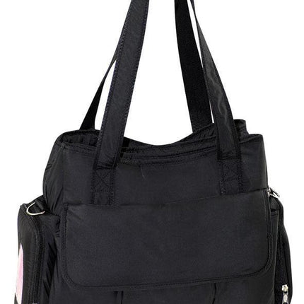 FIB Baby Nappy Bag Diaper Maternity Milk Mummy Changing Travel Tote - Black.