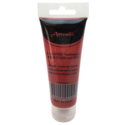ARTISTS ACRYLIC PAINT Craft 75ml Tube Non Toxic Paints Water Based - Carmine Red.