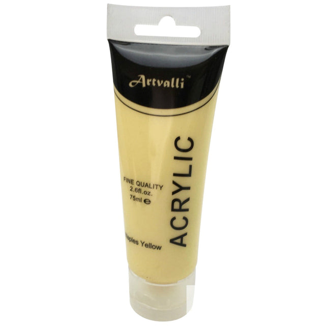 ARTISTS ACRYLIC PAINT Craft 75ml Tube Non Toxic Paints Water Based - Naples Yellow.