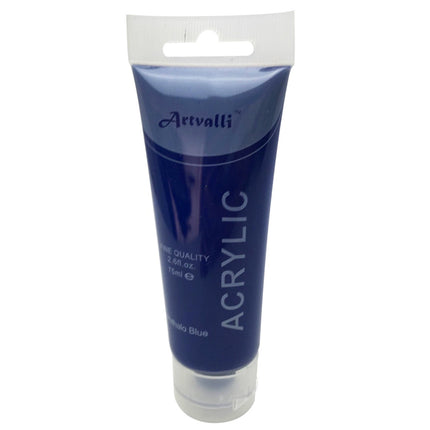 ARTISTS ACRYLIC PAINT Craft 75ml Tube Non Toxic Paints Water Based - Phthalo Blue.