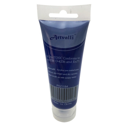 ARTISTS ACRYLIC PAINT Craft 75ml Tube Non Toxic Paints Water Based - Phthalo Blue.
