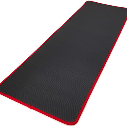 Adidas Training 10mm Exercise Floor Mat Gym Thick Yoga Fitness Judo Pilates - Black/Red.