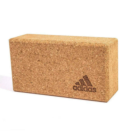 Adidas Yoga Cork Block Home Gym Fitness Exercise Pilates Tool Brick - Brown.