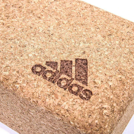 Adidas Yoga Cork Block Home Gym Fitness Exercise Pilates Tool Brick - Brown.