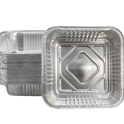48x Deep Foil Aluminium Disposable Food Container Trays Pans Baking Roast Bulk 33x27x11cm