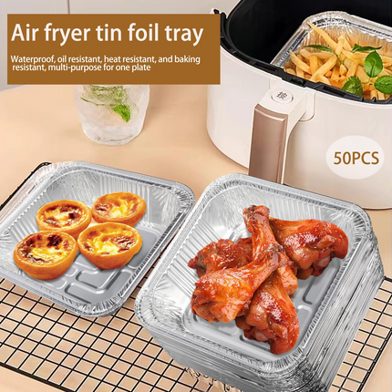 48x Deep Foil Aluminium Disposable Food Container Trays Pans Baking Roast Bulk 33x27x11cm.