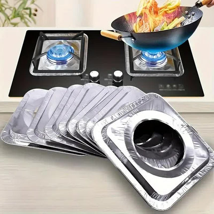 480x Aluminium Disposable Foil Stove Burner Covers Bulk - Square.