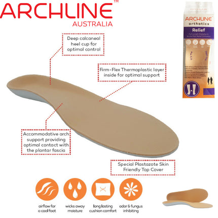ARCHLINE Insoles Orthotics Full Length Arch Support Diabetics Plantar Fasciitis  - EUR 41.