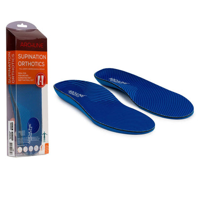 Archline Supination Orthotic Insoles - Full Length (Unisex) Plantar Fasciitis High Arch - Euro 45.