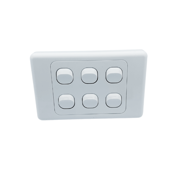 6 Gang Wall Plate Electricity Switch.