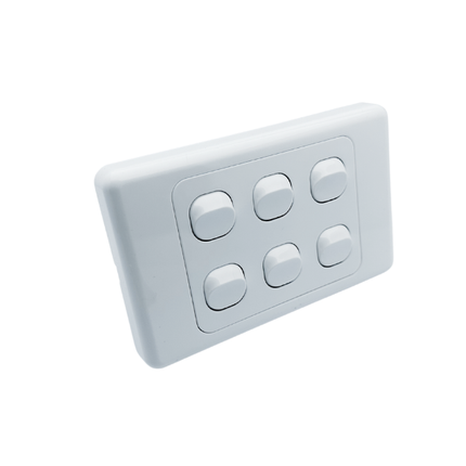 6 Gang Wall Plate Electricity Switch.