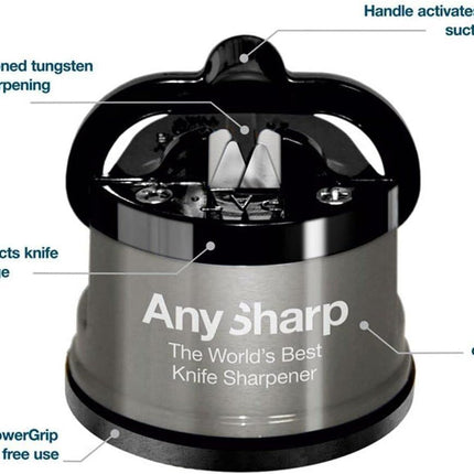 Any Sharp Pro Worlds Best Knife Sharpener for Knives Blades Scissors.