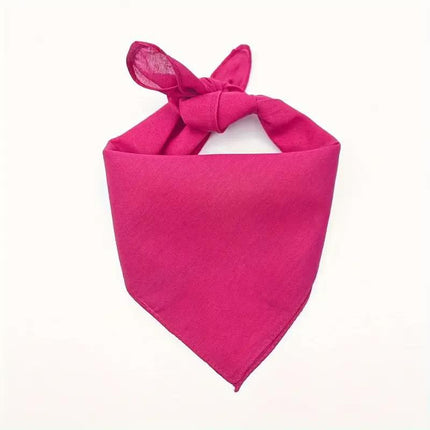 BANDANA 100% COTTON Head Wrap Durag Bandanna Summer Biker Scarf Mask - Hot Pink.