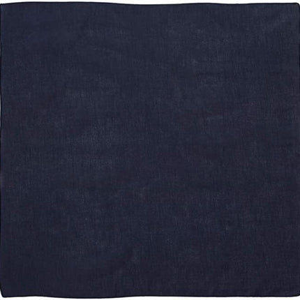 BANDANA Paisley 100% COTTON Head Wrap Durag Bandanna Summer Biker Scarf Mask - Navy Blue (Plain).