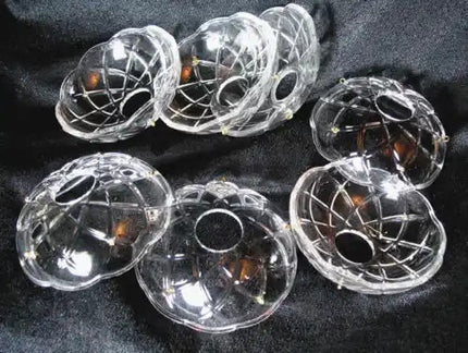 120mm Crystal Chandelier Bobeche Lamp Chandelier Part w/ Gold Pins (30mm Hole).