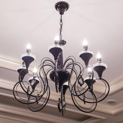 120mm Crystal Chandelier Bobeche Lamp Chandelier Part w/ Gold Pins (30mm Hole).