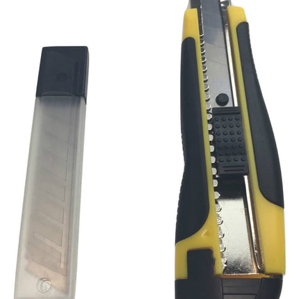 12x BOX CUTTERS Knife Retractable Blade Snap Off Razor 18mm Durable Opener BULK.