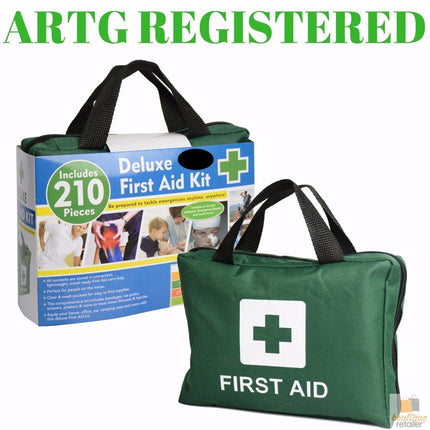 210PCS Emergency FIRST AID KIT Medical Travel Set Workplace Family Safety Office.