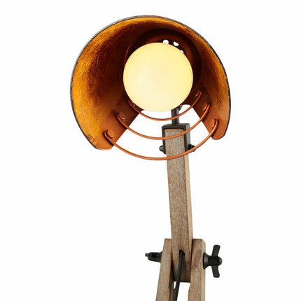 Scandi Modern Natural Wooden Table Lamp Rustic Retro Designer Vintage Light.