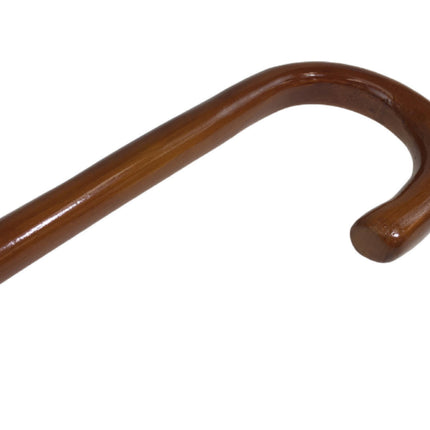 92cm WOODEN WALKING STICK Wood Cane Pole Carved Varnished Deluxe Quality Sturdy - Brown.