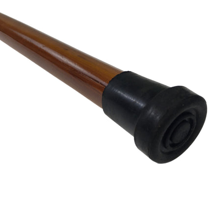 92cm WOODEN WALKING STICK Wood Cane Pole Carved Varnished Deluxe Quality Sturdy - Brown.