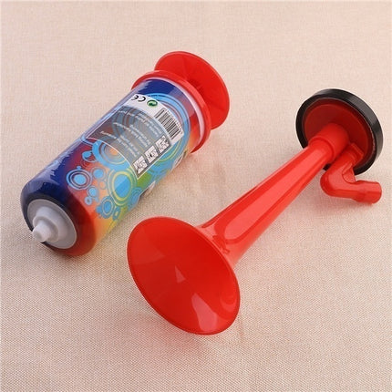 Air Horn Party Prop Hand Held Loud Pump Action Plastic Novelty Reusable Klaxon.