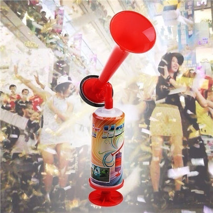 Air Horn Party Prop Hand Held Loud Pump Action Plastic Novelty Reusable Klaxon.
