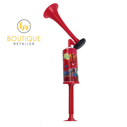 Air Horn Party Prop Hand Held Loud Pump Action Plastic Novelty Reusable Klaxon.