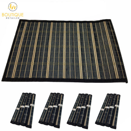 Set of 4 BAMBOO PLACEMATS Dinner Table Decor Party Natural Party 45x30cm BULK.