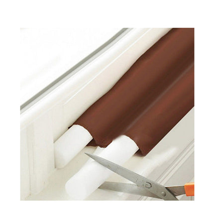DUAL DRAFT STOPPER Double Sided Snake Wind Air Door Guard Cover Weather Seal.
