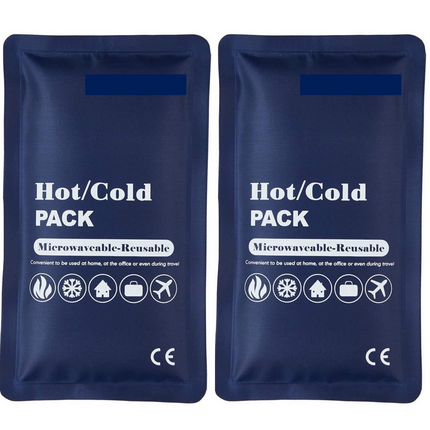 2x HOT COLD PACK First Aid Reusable Ice Heat Gel Packs Microwaveable Relief.