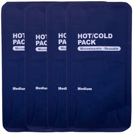 4x HOT COLD PACK First Aid Reusable Ice Heat Gel Packs Microwaveable Relief Bulk.