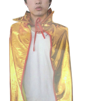 KIDS METALLIC CAPE w Collar Costume Childrens Party Halloween Vampire - Orange.