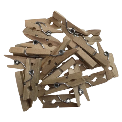 900pcs MINI WOODEN PEGS Natural Craft Baby Shower Clothes Line Pin BULK 35mm.