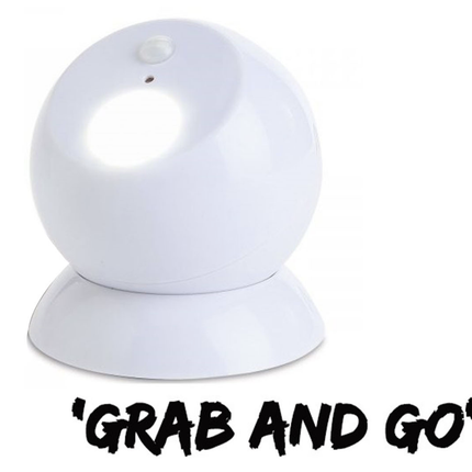 Brillar Motion Activated Swivel Ball Light - White.