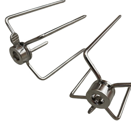 2pcs Rotisserie Spit Forks Roast Chicken Fork Kabob Skewer BBQ Spit Forks Gyro.