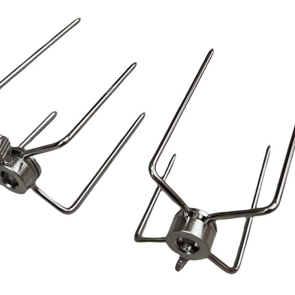 2pcs Rotisserie Spit Forks Roast Chicken Fork Kabob Skewer BBQ Spit Forks Gyro.