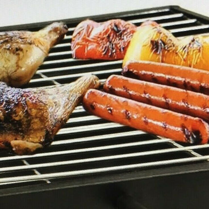 Premium Portable Charcoal Folding BBQ Grill Barbecue Foldable Travel - Black/Silver.