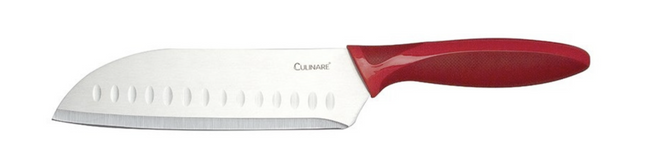 17.5cm Culinare Santoku Knife Chef Cutlery Stainless Steel Kitchen Cutting.