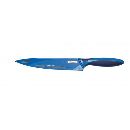 19.5cm Culinare Stainless Steel Carving Knife With Blue Blade Cover.