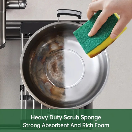 36x Scourer Sponges Strong Commercial Grade Regular Duty 15x10x3cm Bulk.