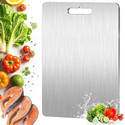 Stainless Titanium Steel Anti-Bacterial Mildew-Proof Cutting Chopping Board 23 x 34cm.