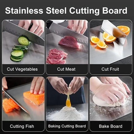 Stainless Titanium Steel Anti-Bacterial Mildew-Proof Cutting Chopping Board 23 x 34cm.