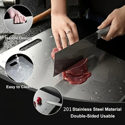 Stainless Titanium Steel Anti-Bacterial Mildew-Proof Cutting Chopping Board 23 x 34cm.